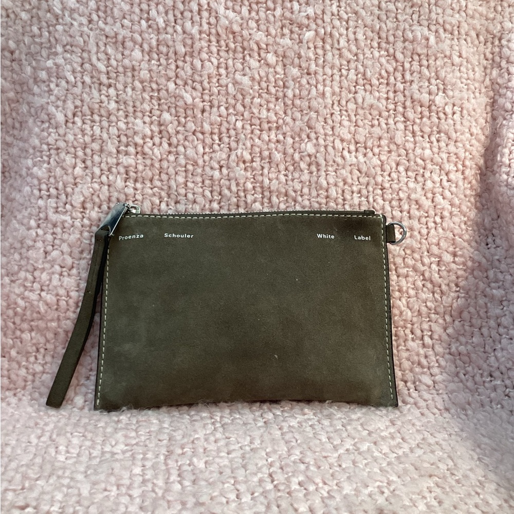 Proenza Schouler Grey/Olive Suede Wristlet